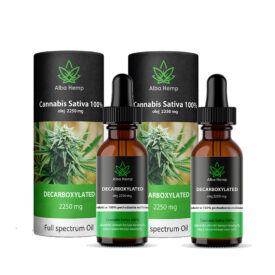 Set of 2x 15ml decarboxylated hemp oil 15% CBD 2250mg DOUBLE PACK