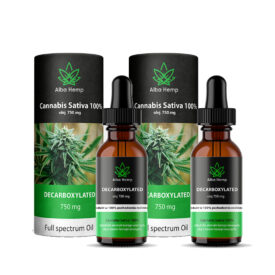 Set of 2x hemp oil 5% CBD decarboxylated 750mg 15ml