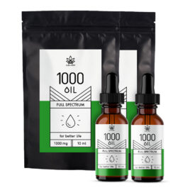 Set of 2x 10ml hemp oil 10% CBD 1000mg DOUBLE FAMILY HEMP