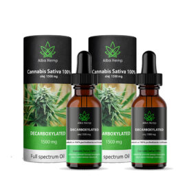 Set 2x 15ml hemp oil 10% CBD decarboxylated 1500mg DOUBLE SET