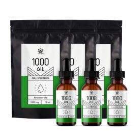 Set of 3x 10ml hemp oils 10% CBD 1000mg TRIPLE FAMILY HEMP