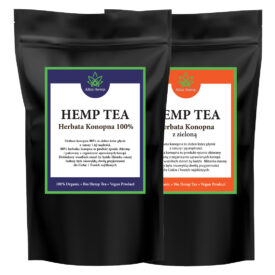 Hemp tea 100% 50g + mix of hemp tea with green 50g MEDIUM TEA MIX