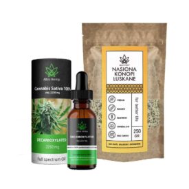 Set oil 15% CBD decarboxylated 15ml + shelled hemp seeds 250g BIG HEMP SEED FUSION